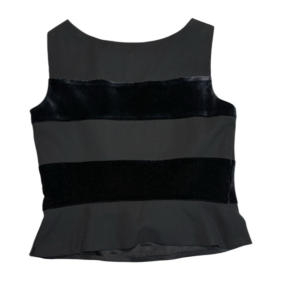 Vintage Laundry Black Stripe Sleeveless Top Size 4 - Picture 2 of 5